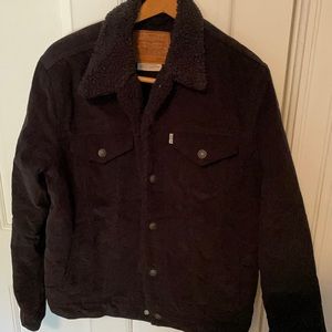 Levi’s Premium Corridor Sherpa Trucker Jacket - Black on Black